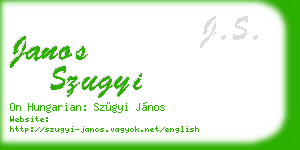 janos szugyi business card