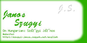 janos szugyi business card